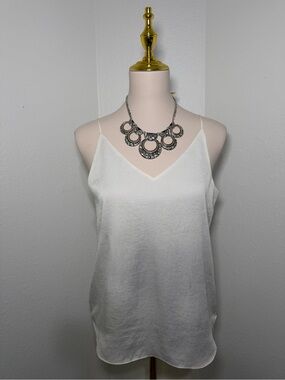 White Satin Cami Tank | Small